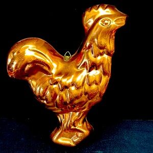 Vintage rooster shaped copper mold / wall decor Made in Korea